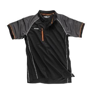 Scruffs - Polohemd „Trade-Active“, schwarz, Größe M