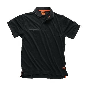 Scruffs - Polohemd „Worker“, schwarz, Größe XXL