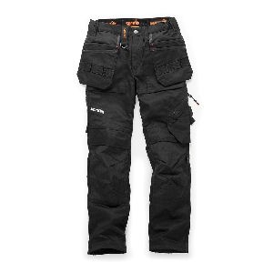 Scruffs - Damen Arbeitshose mit Holstertaschen „Trade Flex”, schwarz, Größe 32 regulär