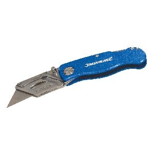 Silverline - Einhandmesser und 10 Ersatz-Universalklingen, 90 mm
