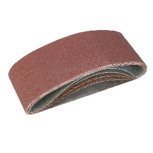 Silverline - Schleifbänder, 75 x 457 mm, 5er-Pckg., 40er-, 60er-, 2 x 80er- u. 120er-Körnung