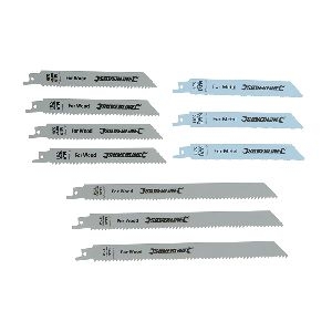 Silverline - Säbelsägeblätter für Holz und Metall, 10-tlg. Satz, Hartstahl, 240 u. 150 mm