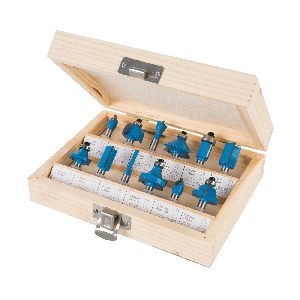 Silverline - 1/4-Zoll-Hartmetall-Fräser, 12-tlg. Satz, 1/4 Zoll