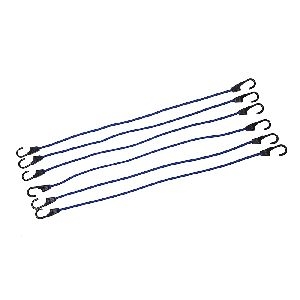 Silverline - Expanderseile mit Stahlhaken, 6er-Pckg., 900 mm