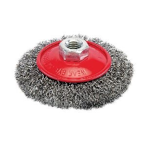 Silverline - Stahldraht-Scheibenbürste, gewellt, 100 mm