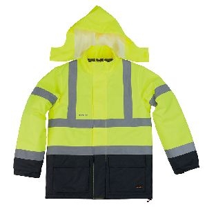 Scruffs - Wasserdichte Warnschutzjacke, signalgelb/blau, Gr. XL