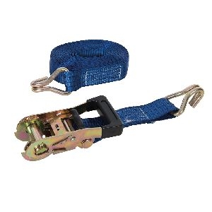 Silverline - Spanngurt mit J-Haken und gummiertem Ratschengriff, 6 m x 38 mm, Leistung: 1000 kg, Zurrkraft: 2000 kg