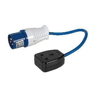 Powermaster - 16-A-/13-A-Adapterkabel, 16-A- auf 13-A-Steckdose