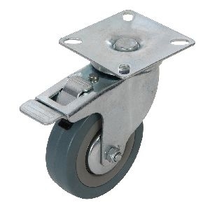 Fixman - Gummi-Lenkrolle mit Feststeller, 75 mm, 50 kg
