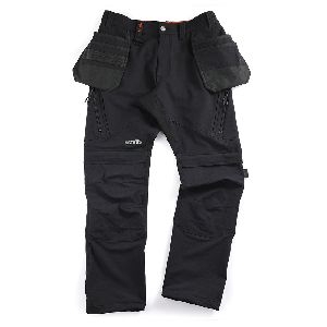 Scruffs - Arbeitshose „Tech“ mit Holstertaschen, schwarz, Größe 42 regulär