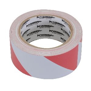 Fixman - Absperrband, 50 mm x 33 m, rot-weiß