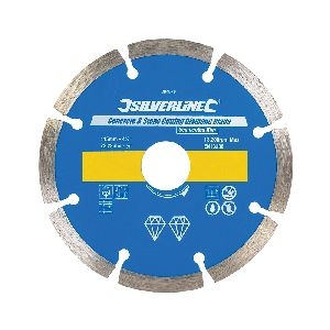 Silverline - Stein- und Beton-Diamanttrennscheibe, 115 x 22,23 mm, segmentiert