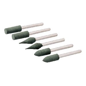 Silverline - Gummi-Polierstifte für Rotationswerkzeuge, 6-tlg. Satz, Ø 6 mm