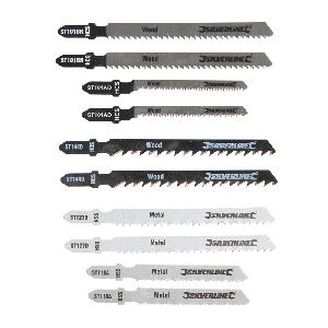 Silverline - Stichsägeblätter, 10-tlg. Satz, 10-tlg., für Holz u. Metall