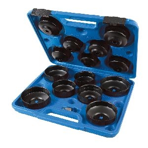 Silverline - Ölfilterkappen, 15-tlg. Satz, 65–93 mm