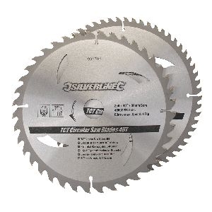 Silverline - Hartmetall-Kreissägeblätter mit 40 und 60 Zähnen, Doppelpckg., 250 x 30; Reduzierringe: 25, 20 u. 16 mm