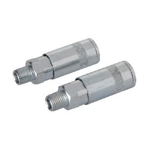 Silverline - Bajonett-Druckluftkupplungen, Doppelpckg., 1/4 Zoll BSP