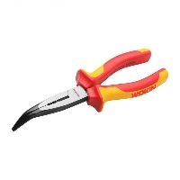 Flachrundzange, VDE isoliert, Premium, 6", 160 mm, gebogen