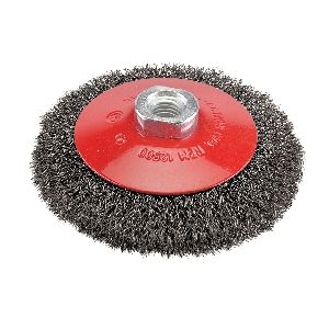 Silverline - Stahldraht-Scheibenbürste, gewellt, 115 mm