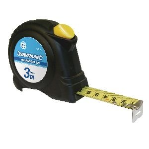 Silverline - Maßband mit automatischer Rücklaufsperre 3 m x 16 mm