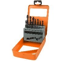 Spiralbohrer-Set, HSS , DIN 338, 19-teilig