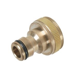 Silverline - Messing-Hahnanschlussstück, 3/4-Zoll- u. 1/2-Zoll-BSP-Außengewinde