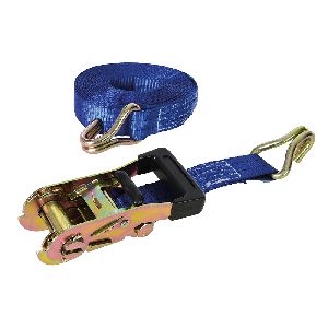 Silverline - Spanngurt mit J-Haken und gummiertem Ratschengriff, 6 m x 38 mm, Leistung: 700 kg, Zurrkraft: 1500 kg