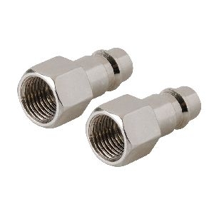 Silverline - Bajonett-Schnellverbinder, Innengewinde, für europ. Festland, Doppelpckg., 1/4 Zoll BSP