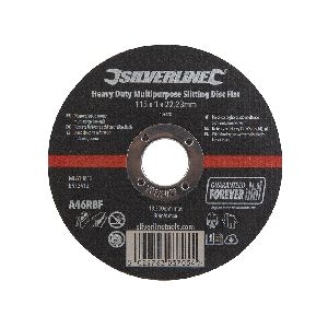 Silverline - Robuste Universalschlitzscheibe, flach, 115 x 1 x 22,23 mm