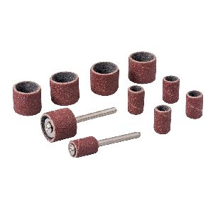 Silverline - Schleifhülsen für Rotationswerkzeuge, 12-tlg. Satz, 6,35 mm (1/4 Zoll) und 12,70 mm (1/2 Zoll)
