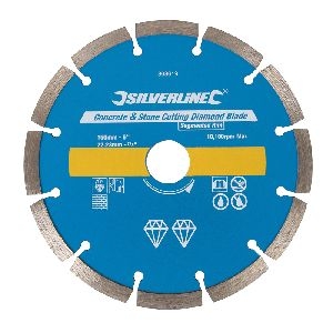 Silverline - Stein- und Beton-Diamanttrennscheibe, 150 x 22,23 mm, segmentiert