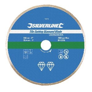 Silverline - Diamant-Fliesentrennscheibe, 200 x 25,4 mm, geschlossener Rand