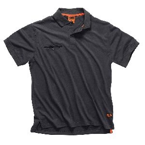 Scruffs - Polohemd „Worker“, anthrazit, Größe S
