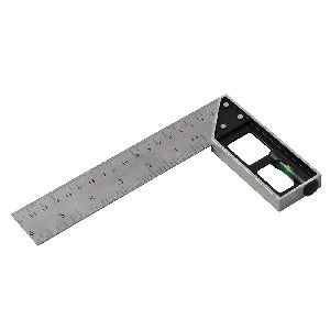 Silverline - Anschlag- und Gehrungswinkel mit Wasserwaage, 150 mm