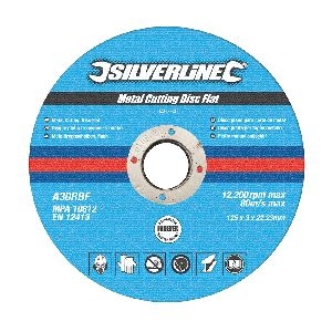 Silverline - Metalltrennscheiben, flach, 10er-Pckg., 125 x 3 x 22,23 mm