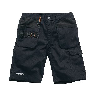 Scruffs - Stretch-Arbeitshorts „Flex“, schwarz, Größe 54