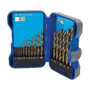 Silverline - HSS-Titanium-Bohrer, 17-tlg. Satz, 1–9 mm