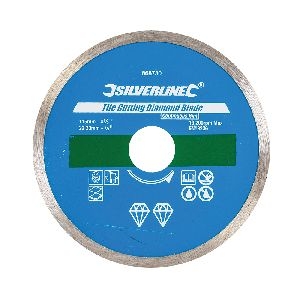 Silverline - Diamant-Fliesentrennscheibe, 115 x 22,23 mm, geschlossener Rand