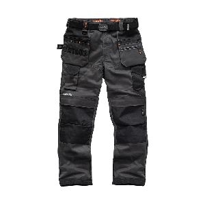 Scruffs - Arbeitshose mit Holstertaschen „Pro Flex“, anthrazit, Größe 52 regulär