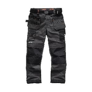 Scruffs - Arbeitshose mit Holstertaschen „Pro Flex“, anthrazit, Größe 52 regulär