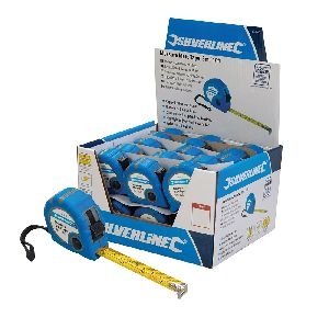 Silverline - Rollbandmaße „Measure Mate“, Verkaufsdisplay 3 m x 16 mm, 30 Stck.