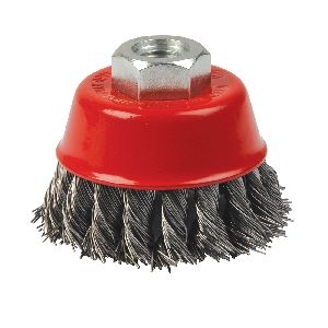 Silverline - Stahldraht-Topfbürste, gezopft, 75 mm