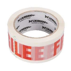 Fixman - Paketband mit Aufdruck „Fragile“ 48 mm x 66 m