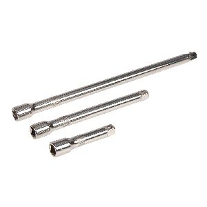 Silverline - Steckschlüssel-Verlängerungen, 3-tlg. Satz, 3/8-Zoll-Antrieb