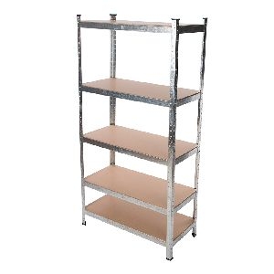 Silverline - Freistehendes Regal, schraubenlos, 5 Ebenen
