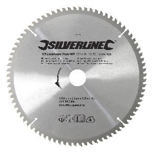 Silverline - Hartmetall-Sägeblatt für Aluminium, 80 Zähne, 250 x 30, Reduzierringe: 25, 20 u. 16 mm
