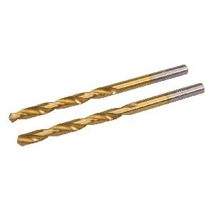 Silverline - Titanbeschichtete HSS-Spiralbohrer, Doppelpckg., 5,0 mm