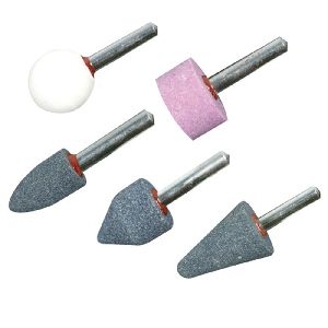 Silverline - Stein-Schleifstifte, 5-tlg. Satz, 6-mm-Aufnahmeschaft