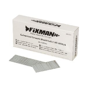 Fixman - Galvanisierte Glattschaftnägel, 18 G, 5.000er-Pckg., 25 x 1,25 mm