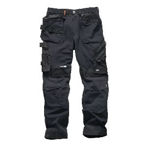 Scruffs - Arbeitshose mit Holstertaschen „Pro Flex Plus“, schwarz, Größe 54 regulär